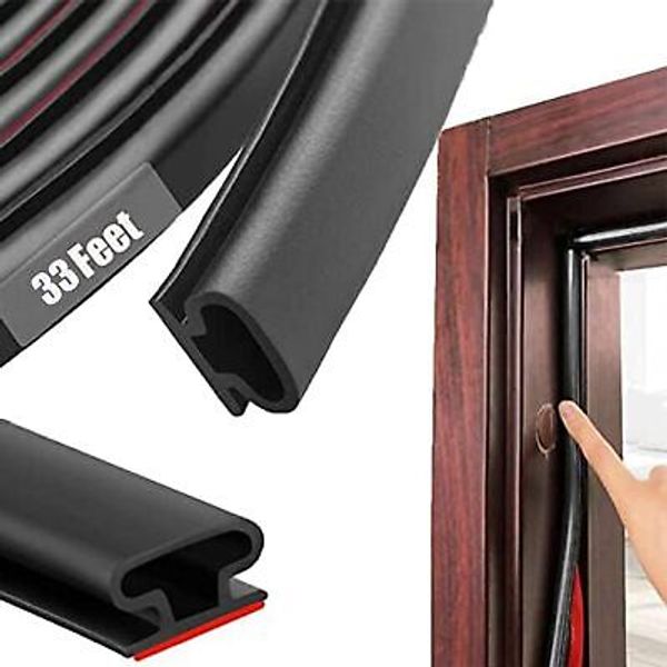 Black Rubber Weather Stripping Door Seal Strip D Shape Door Rubber Weather Se