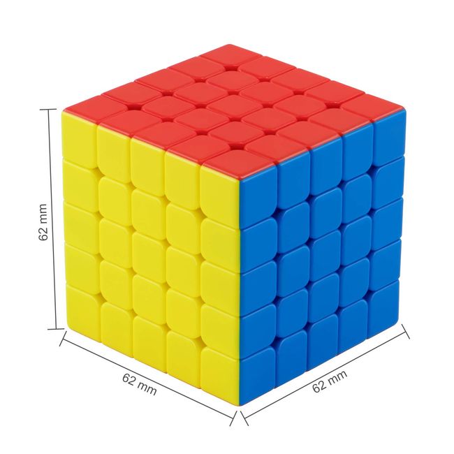 XMD Magic Cube Magic, Magic, 3D Puzzle, Built-in Magnet, Stickerless (Magnet 5x5)