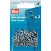 Prym - Stainless Steel Silver (Size - 2) Hooks and Eyes - 1 Unit