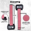 BEAR GRIP Power Straps - Weight lifting Straps (Pink)