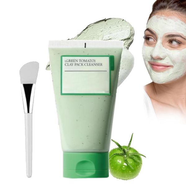 Green Tomato Clay Mask 120G,Green Tomato Clay Mask,Green Tomato Clay Pack Cleanser,Koreanische Green Tomato Clay Mask,Haut reinigen und Mitesser entfernen