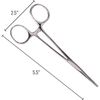 MABIS Kelly Forceps, Medical Forceps, Locking Forceps, Silver, 5.5"