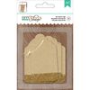 American Crafts DIY2 Glitter Kraft Tags, Gold
