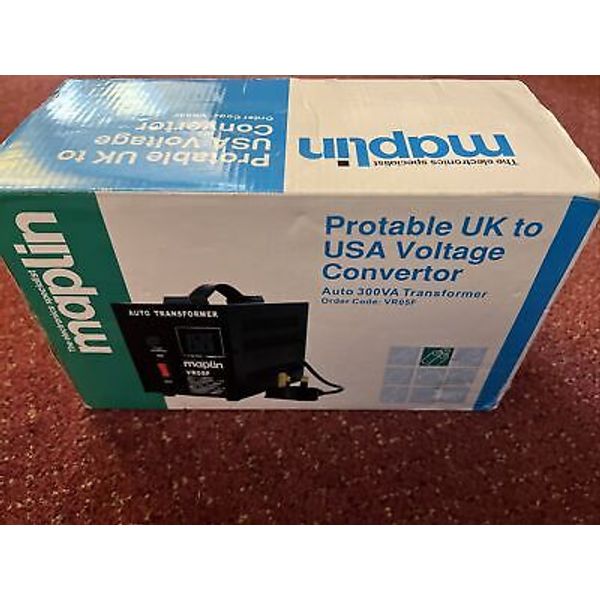 maplin portable uk to USA voltage converter VR05F  230 Vac Capacity 300VA