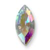AURORA CRYSTAL NAVETTE-V CUT 8x4mm CRYSTAL AB 25pcs