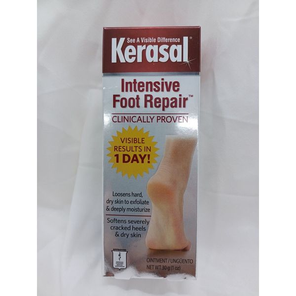 Kerasal Intensive Foot Repair, Skin Healing Ointment for Cracked Heels and Dry