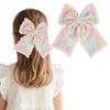 1pcs Gradient Bow Hair Clip (White)