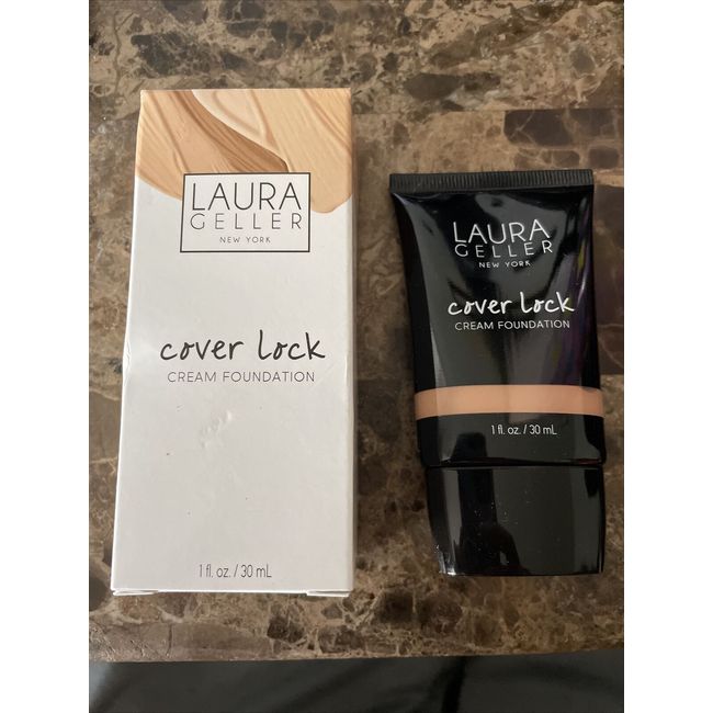 Laura Geller Cover Lock Cream Foundation  Medium Full Size New In Box 1 fl.oz