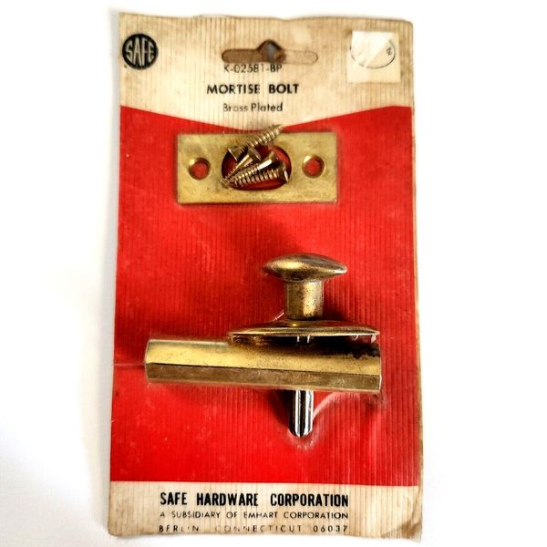 Brass Mortise Door Bolt Plated Metal Safe Hardware