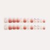 SEMTIM Nail Tips, 24 Pieces, Medium, Short, Round, False Nails, Medium Long, Popular, Japanese Style, Cute, Simple, Stylish, Coming of Age Ceremonies, School Entrance Ceremonies, Graduation Ceremonies, Weddings, Nail Tips (A15)