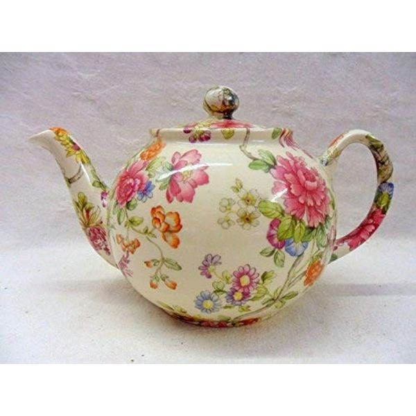 2 cup teapot in imari design by Heron Cross Pottery.