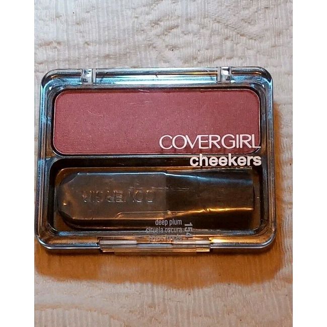 Cover Girl Cheekers Deep Plum 154 Blush With Brush Applicator New