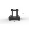 Monstrum Lockdown V3 Picatinny Riser Mount with Recoil Stop Base | 2.5 inch Length | High Profile