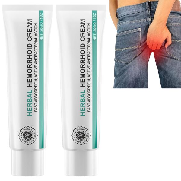 2pcs Herbal Hemorrhoids Cream,Herbal Hemorrhoid Cream,Hemorrhoid Cream,Natural Hemorrhoids Treatment,Hemorrhoid Treatment Cream,Soothes Itching and Discomfort
