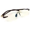 V.W.E Rectangular Rimless Memory Flex Temple Reading Glasses With Anti-reflective AR Coating (Brown, 2.25)