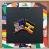 Uganda-USA Double Lapel Pin Enamel Lapel Pin