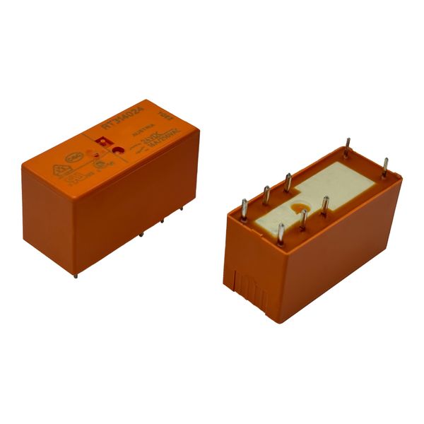 2Pcs RT314024 24VDC 16A 8-Pin Power Relay for PCB Mounting