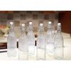 simpa 1L Vintage Style Clear Embossed Dots Patterned Bottles with Swing Top Lids
