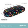 LAGO TERRA Memphis Print Hard Shell Glasses Case - Navy (Medium)