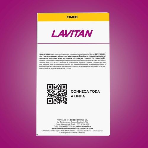 LAVITAN Super Fórmula Multivitamínico A-Z Mulher 60 comprimidos