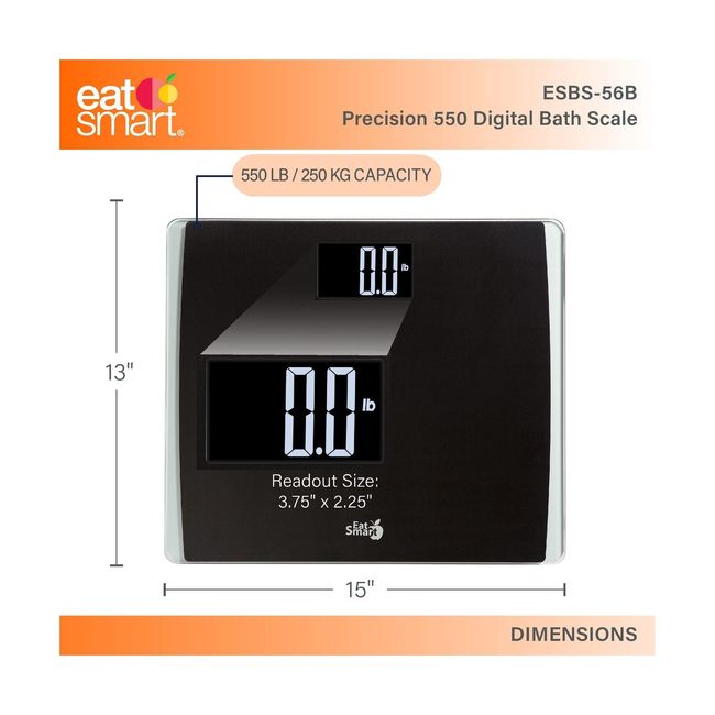EatSmart Precision 550 Pound Extra-High Capacity Digital Bathroom