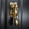 Polished Solid Brass Squirrel Door Knocker Front Door Furniture - Supplied with Fixings