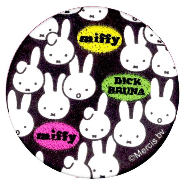 Minoda Miffy Full Pocket Mirror with Crown Black D02M9334