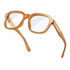 Oversized Square Blue Light Blocking Glasses Computer Brown Frame Eyewear