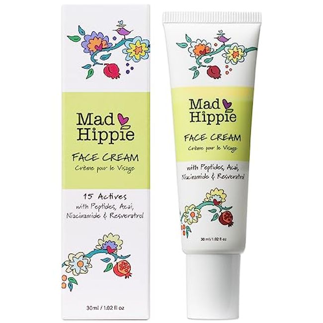 Mad Hippie Face Cream - Age-Defying Wrinkle Cream for Face, Hydrating Face Moisturizer for Women/Men with Niacinamide, Matrixyl Peptide Complex Collagen Cream, 1.02 Fl Oz