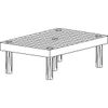 Structural Plastics D3624 Dunnage Rack, 500 Lb Load Capacity, Hdpe, 12 In H X