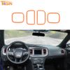 Orange Dashboard Air Conditioner Vent Outlet Trim Ring For Dodge Charger 2011+