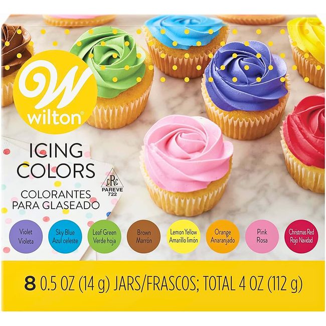 Genuine Import> Wilton Icing Color Set of 8 Colors