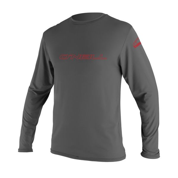 O'Neill Wetsuits Youth Basic Skins UPF 50+ Long Sleeve Sun Shirt, Graphite, 8