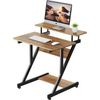 Computer Desk for Small Spaces, Z Shaped Small Computer Desk, 27.5 Inch Compact 