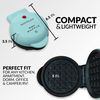 Nostalgia MyMini Personal Electric Waffle Maker, 5 Inch Cooking Surface, Waffle Iron for Hastis, French Toast, Grilled Cheese, Quesadillas, Brownies, Cookies, Aqua
