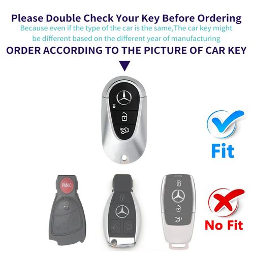 Creativity Advanced soft TPU Key Case Suitable for Mercedes Benz 2022-2025 C S EQE EQS 2023-2025 GLC CLE SL 2024-2025 E smart key (Pink Combination (model C))