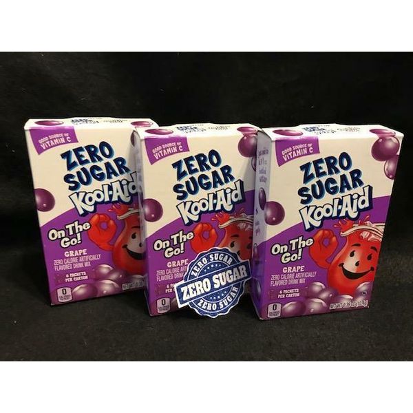 Kool Aid GRAPE  Zero Sugar Singles To Go {3 Boxes} SUGAR FREE