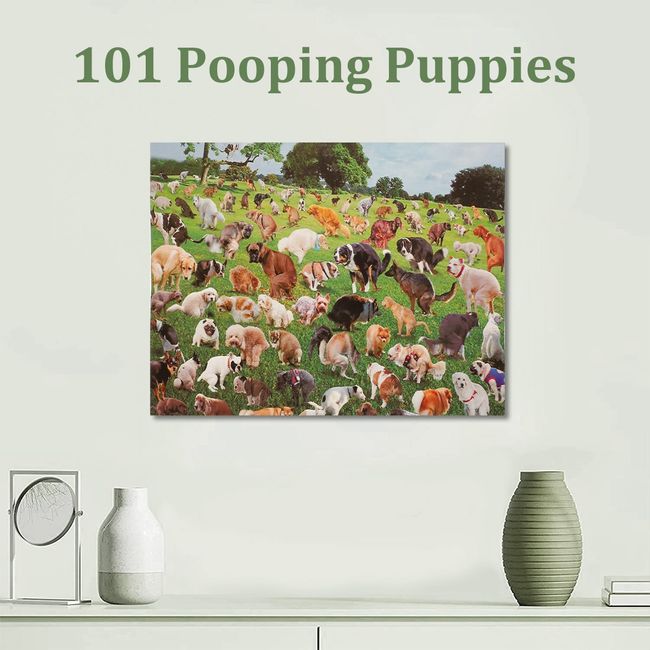 1000 Pcs Pooping Dog Puzzle 101 Pooping Puppies Funny Dog Jigsaw Puzzles  Prank Dog Poop Gag Jigsaw Puzzles Jigsaw Prank Puzzle