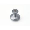 Infinity Decor Mushroom Shape Round Knobs - Solid Brass Pull Handles for Kitchen Cabinet Door Furniture (25mm, Satin Chrome)