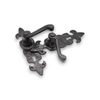 Infinity Decor Antique Black Fleur De LYS Pattern Lever Door Handle Set Cast Iron Key Lock Rustic Handle Pair