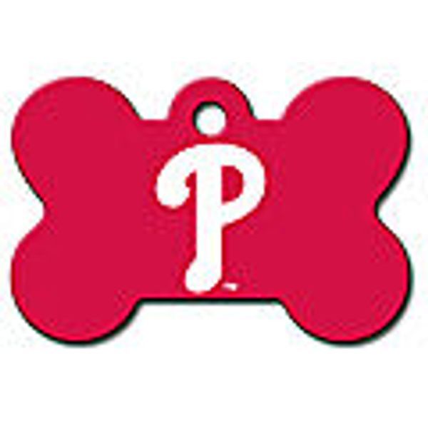 MLB PHILADELPHIA PHILLIES PERSONALIZED BONE PET ID TAG