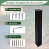 Mailbox Post - 27 x 4 x 4" - Rust Resistant For Outside Metal Mailbox - Black