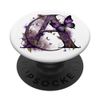 Customized purple butterfly monogram with letter A PopSockets Swappable PopGrip