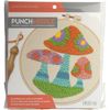Dimensions 72-76394 Mushrooms Punch Needle Kit for Beginners, 8" Diameter, Multicolor, 7pcs