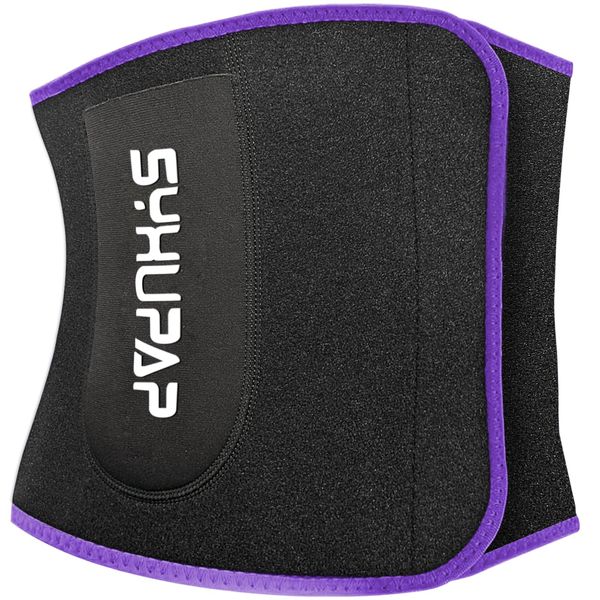 SYXUPAP Waist Trimmer for Men & Women,Waist Trainer Neoprene,Back Support,Fitness Trainer for Men & Women,Running and Workout Purple