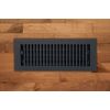 Black 8x8 Floor Register Vent Cover with Adjustable Dampers Durable Design