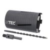 Premium Diamond Drill Bit Concrete Usable Length 180 mm, Hexagonal Socket and Centre Drill 112 mm
