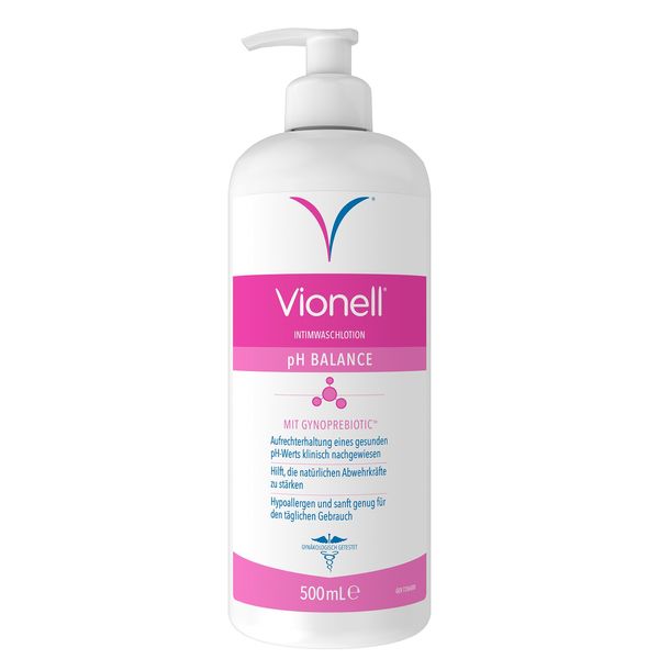 Vionell Intimwaschlotion Frauen pH Balance, Für Die Tägliche Intimhygiene, Externe Intimpflege, Mit LactoPrebiotic, Stärkt Die Natürlichen Abwehrkräfte, 500 ml