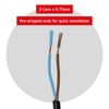 SPARES2GO Universal 2 Core Extra Long Mains Cable Lead Plug for Angle Grinder (8.4m)