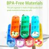 Weekly Stackable Pill Organizer,4 Times A Day Pill Organizer Box Morning, Noon, Evening, and Bedtime,7 Stackable Compartments